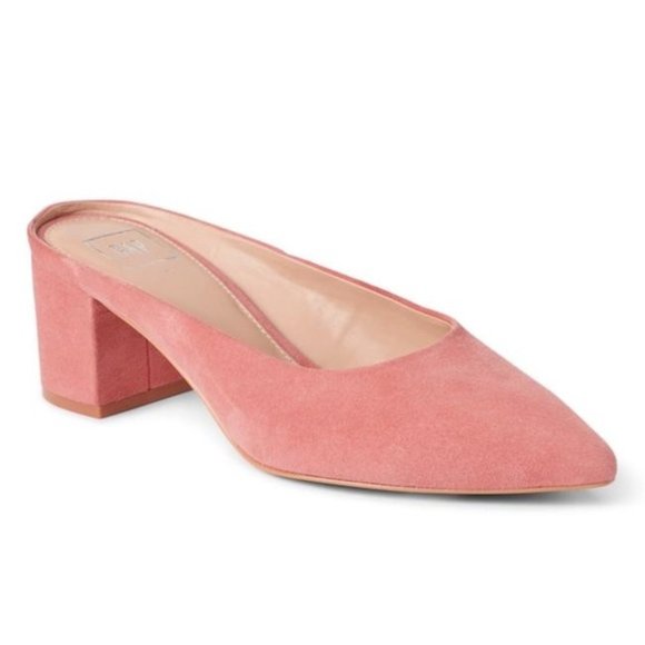 NWT GAP Rose Suede Block Heel Mules - Picture 3 of 4